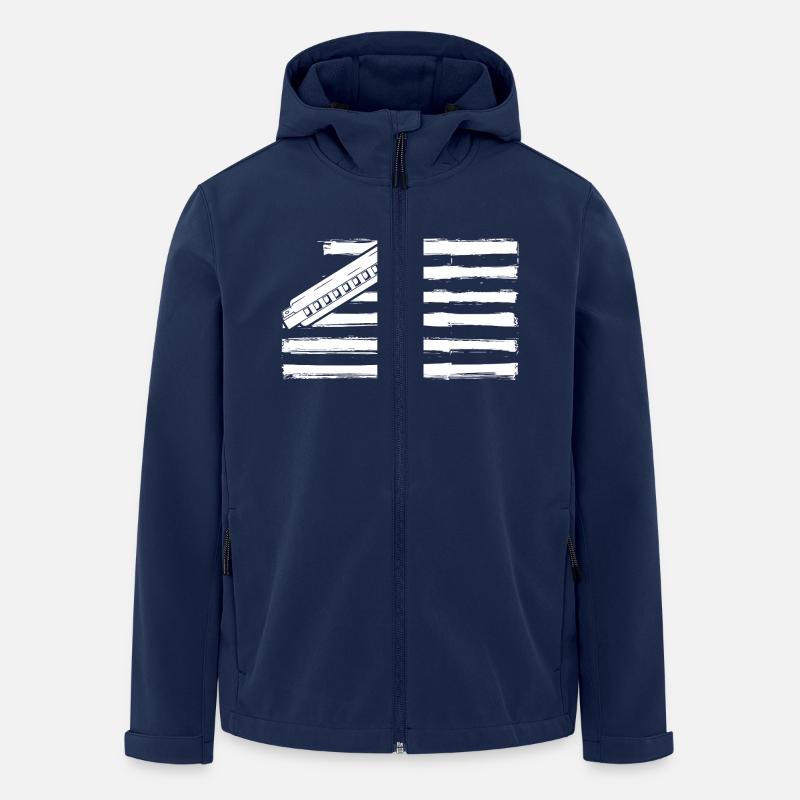 Harmonica Harmonica - Veste softshell homme en polyester recyclé Stanley/Stella - marine