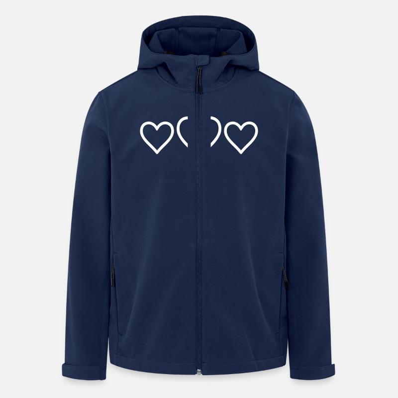 Coeurs Symbole Amour - Veste softshell homme en polyester recyclé Stanley/Stella - marine