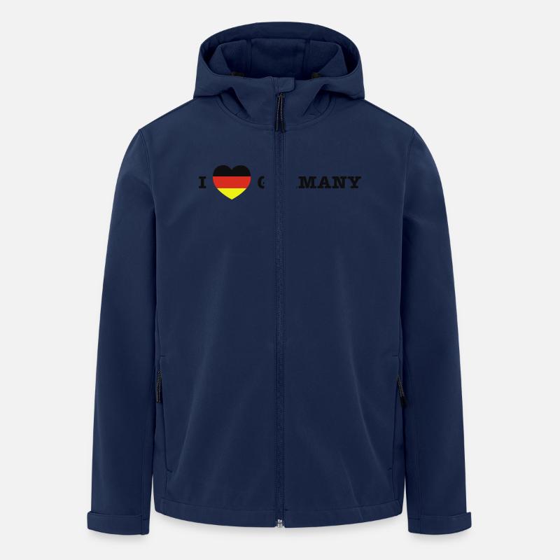 germany Germany - Men’s Recycled Softshell Jacket by Stanley/Stella - navy
