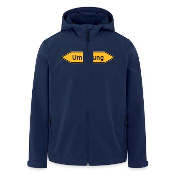 Umleitung Doppelt - Recycelte Männer Softshell-Jacke von Stanley/Stella - Navy - Vorne - AI Model Male 185 light (185cm)