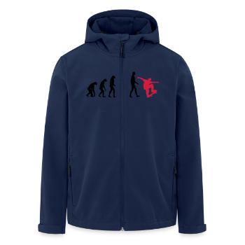 Skater evolution - skateboard - skating - gift - Men’s Recycled Softshell Jacket by Stanley/Stella - navy - Front - AI Model Male 185 light (185cm)