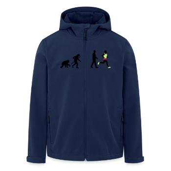 evolution_laufer_102012_a_3c - Men’s Recycled Softshell Jacket by Stanley/Stella - navy - Front - AI Model Male 185 light (185cm)