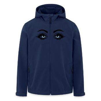 eyes design - Recycelte Männer Softshell-Jacke von Stanley/Stella - Navy - Vorne - AI Model Male 185 light (185cm)