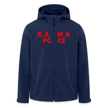 Karma police - Veste softshell homme en polyester recyclé Stanley/Stella - marine - Devant - AI Model Male 185 light (185cm)