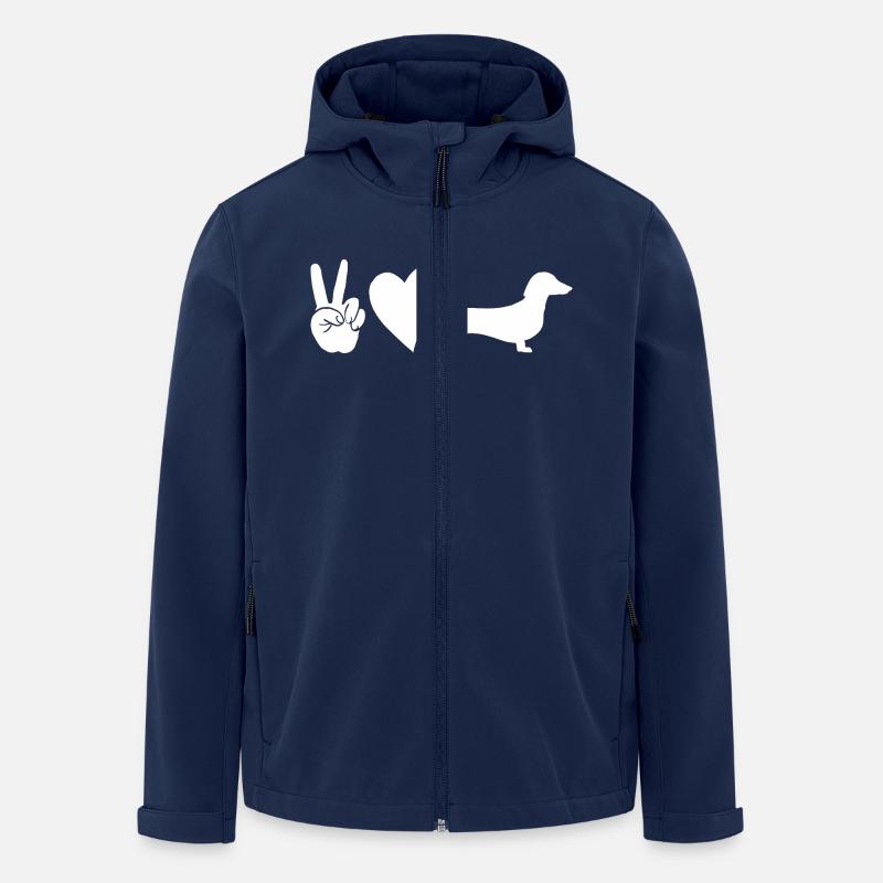 Hund Dackel - Recycelte Männer Softshell-Jacke von Stanley/Stella - Navy