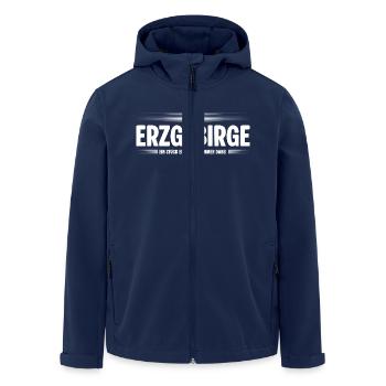 Erzgebirge Heimat immer dabei - Recycelte Männer Softshell-Jacke von Stanley/Stella - Navy - Vorne - AI Model Male 185 light (185cm)
