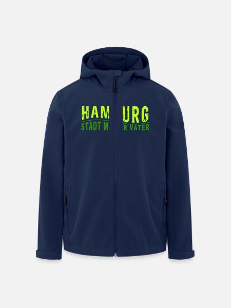 HAMBURG STADT MEINER VÄTER (Vectorgrafik) - Recycelte Männer Softshell-Jacke von Stanley/Stella - Navy