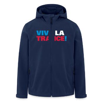 Trance - Vive la Trance ! - Recycelte Männer Softshell-Jacke von Stanley/Stella - Navy - Vorne - AI Model Male 185 light (185cm)