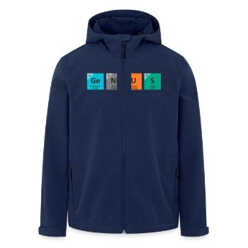 genius - Men’s Recycled Softshell Jacket by Stanley/Stella - navy - Front - AI Model Male 185 light (185cm)