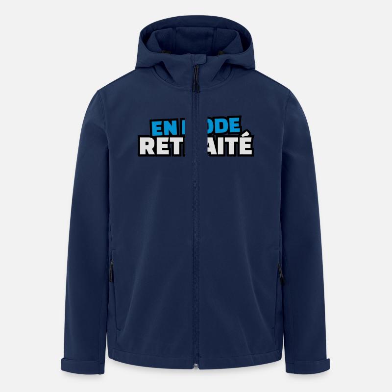 en mode retraité - Veste softshell homme en polyester recyclé Stanley/Stella - marine