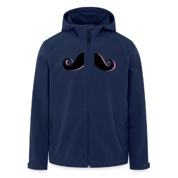 Funky Mustache - Recycelte Männer Softshell-Jacke von Stanley/Stella - Navy - Vorne - AI Model Male 185 light (185cm)
