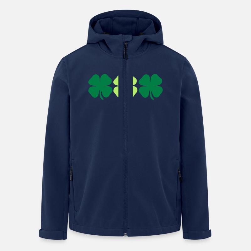 3 4 leaf clovers - Men’s Recycled Softshell Jacket by Stanley/Stella - navy