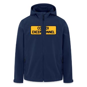 Convoi Exeptionnel - Veste softshell homme en polyester recyclé Stanley/Stella - marine - Devant - AI Model Male 185 light (185cm)