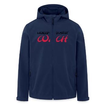 World's greatest Coach - Recycelte Männer Softshell-Jacke von Stanley/Stella - Navy - Vorne - AI Model Male 185 light (185cm)