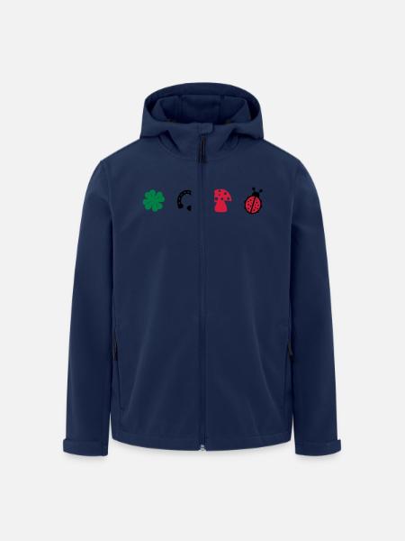 Glücksbringer - Recycelte Männer Softshell-Jacke von Stanley/Stella - Navy