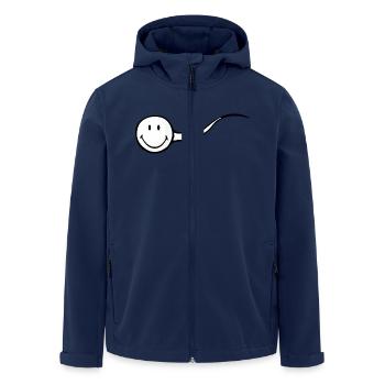 Smiley Sperm - Recycelte Männer Softshell-Jacke von Stanley/Stella - Navy - Vorne - AI Model Male 185 light (185cm)