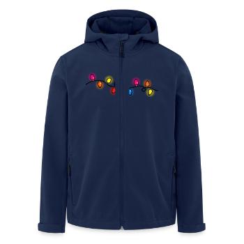 Christmas Glow Lights - Men’s Recycled Softshell Jacket by Stanley/Stella - navy - Front - AI Model Male 185 light (185cm)
