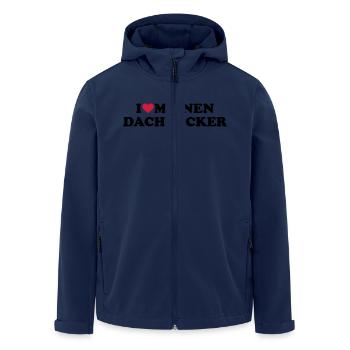 Dachdecker - Recycelte Männer Softshell-Jacke von Stanley/Stella - Navy - Vorne - AI Model Male 185 light (185cm)