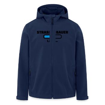 Straßenbauer - Recycelte Männer Softshell-Jacke von Stanley/Stella - Navy - Vorne - AI Model Male 185 light (185cm)