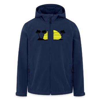 surfing - Men’s Recycled Softshell Jacket by Stanley/Stella - navy - Front - AI Model Male 185 light (185cm)