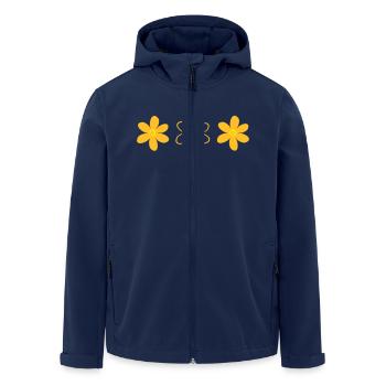 Blume - Recycelte Männer Softshell-Jacke von Stanley/Stella - Navy - Vorne - AI Model Male 185 light (185cm)