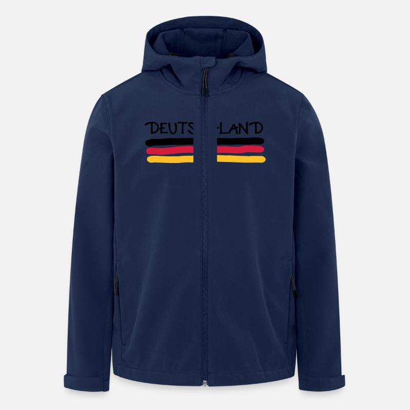 Deutschland - Recycelte Männer Softshell-Jacke von Stanley/Stella - Navy