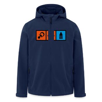 puéricultrice / puériculture / enfant / bébé - Veste softshell homme en polyester recyclé Stanley/Stella - marine - Devant - AI Model Male 185 light (185cm)