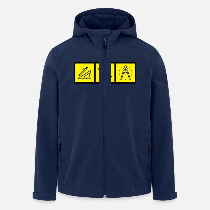 architecte / architecture / ingénieur / bâtiment - Veste softshell homme en polyester recyclé Stanley/Stella - marine