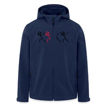 dabbing team figures - Recycelte Männer Softshell-Jacke von Stanley/Stella - Navy - Vorne - AI Model Male 185 light (185cm)