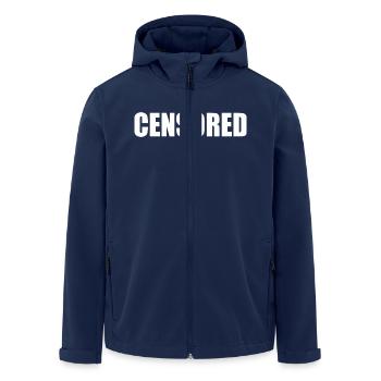 censored - Men’s Recycled Softshell Jacket by Stanley/Stella - navy - Front - AI Model Male 185 light (185cm)