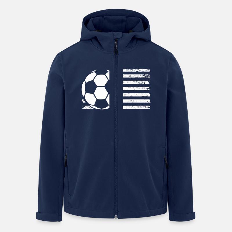 Fußballspieler Fußball - Recycelte Männer Softshell-Jacke von Stanley/Stella - Navy