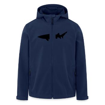Shark - Recycelte Männer Softshell-Jacke von Stanley/Stella - Navy - Vorne - AI Model Male 185 light (185cm)