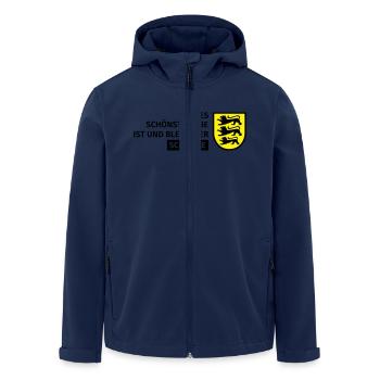 Gottes schönste Gabe ist und bleibt der Schwabe - Recycelte Männer Softshell-Jacke von Stanley/Stella - Navy - Vorne - AI Model Male 185 light (185cm)