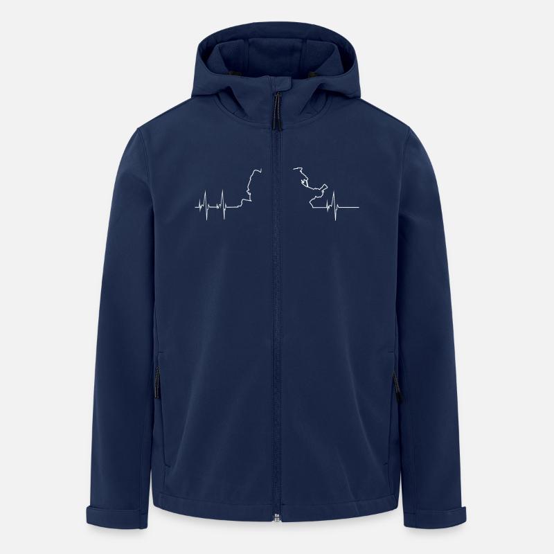 Herzschlag Feuerwehr - Recycelte Männer Softshell-Jacke von Stanley/Stella - Navy