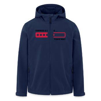 surprise is loading - Men’s Recycled Softshell Jacket by Stanley/Stella - navy - Front - AI Model Male 185 light (185cm)