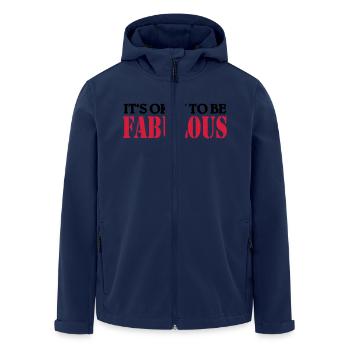 It's okay to be fabulous - Men’s Recycled Softshell Jacket by Stanley/Stella - navy - Front - AI Model Male 185 light (185cm)