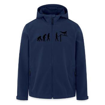 Evolution Gymnastics - Men’s Recycled Softshell Jacket by Stanley/Stella - navy - Front - AI Model Male 185 light (185cm)
