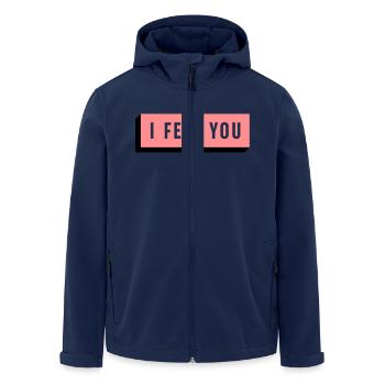 I FEEL YOU - Recycelte Männer Softshell-Jacke von Stanley/Stella - Navy - Vorne - AI Model Male 185 light (185cm)