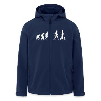 Evolution E-Scooter, Electric Scooter with Battery - Men’s Recycled Softshell Jacket by Stanley/Stella - navy - Front - AI Model Male 185 light (185cm)