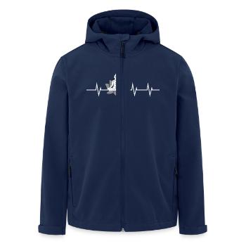 Meditation Heartbeat - Recycelte Männer Softshell-Jacke von Stanley/Stella - Navy - Vorne - AI Model Male 185 light (185cm)