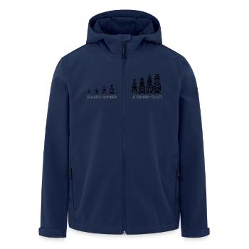 Euler's Number Triangle - Men’s Recycled Softshell Jacket by Stanley/Stella - navy - Front - AI Model Male 185 light (185cm)