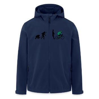 evolution_radfahrer_052012_d_2c - Men’s Recycled Softshell Jacket by Stanley/Stella - navy - Front - AI Model Male 185 light (185cm)