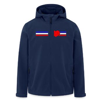 Schleswig-Holstein Herz - Recycelte Männer Softshell-Jacke von Stanley/Stella - Navy - Vorne - AI Model Male 185 light (185cm)