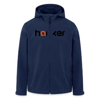 hacker - Recycelte Männer Softshell-Jacke von Stanley/Stella - Navy - Vorne - AI Model Male 185 light (185cm)