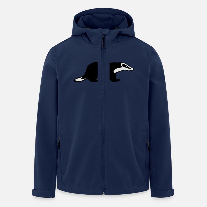 Dachs - Recycelte Männer Softshell-Jacke von Stanley/Stella - Navy