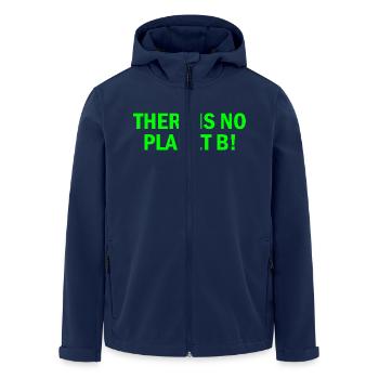 There is no planet B - Veste softshell homme en polyester recyclé Stanley/Stella - marine - Devant - AI Model Male 185 light (185cm)