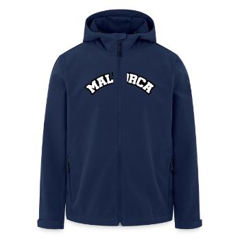 Mallorca Schriftzug - Recycelte Männer Softshell-Jacke von Stanley/Stella - Navy - Vorne - AI Model Male 185 light (185cm)