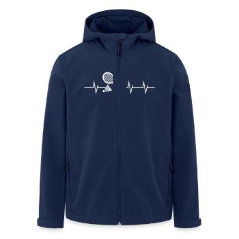 Heartbeat of Badminton - Recycelte Männer Softshell-Jacke von Stanley/Stella - Navy - Vorne - AI Model Male 185 light (185cm)