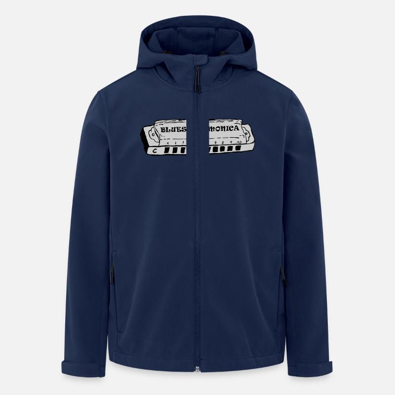 bluesharmonica - Recycelte Männer Softshell-Jacke von Stanley/Stella - Navy
