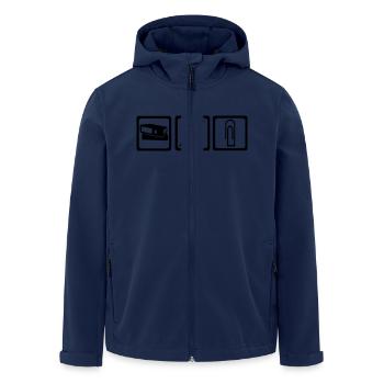 Office - Men’s Recycled Softshell Jacket by Stanley/Stella - navy - Front - AI Model Male 185 light (185cm)